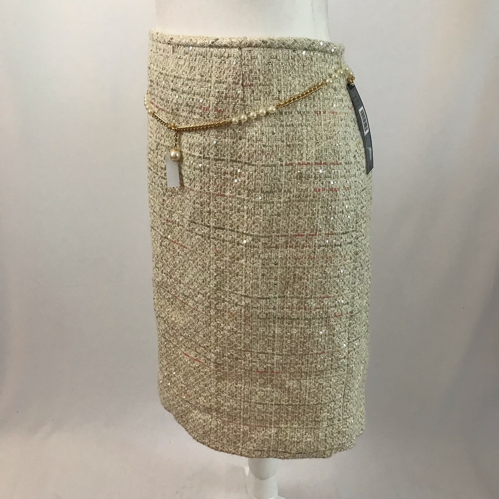 Belted Boucle straight basic skirt (item 9)